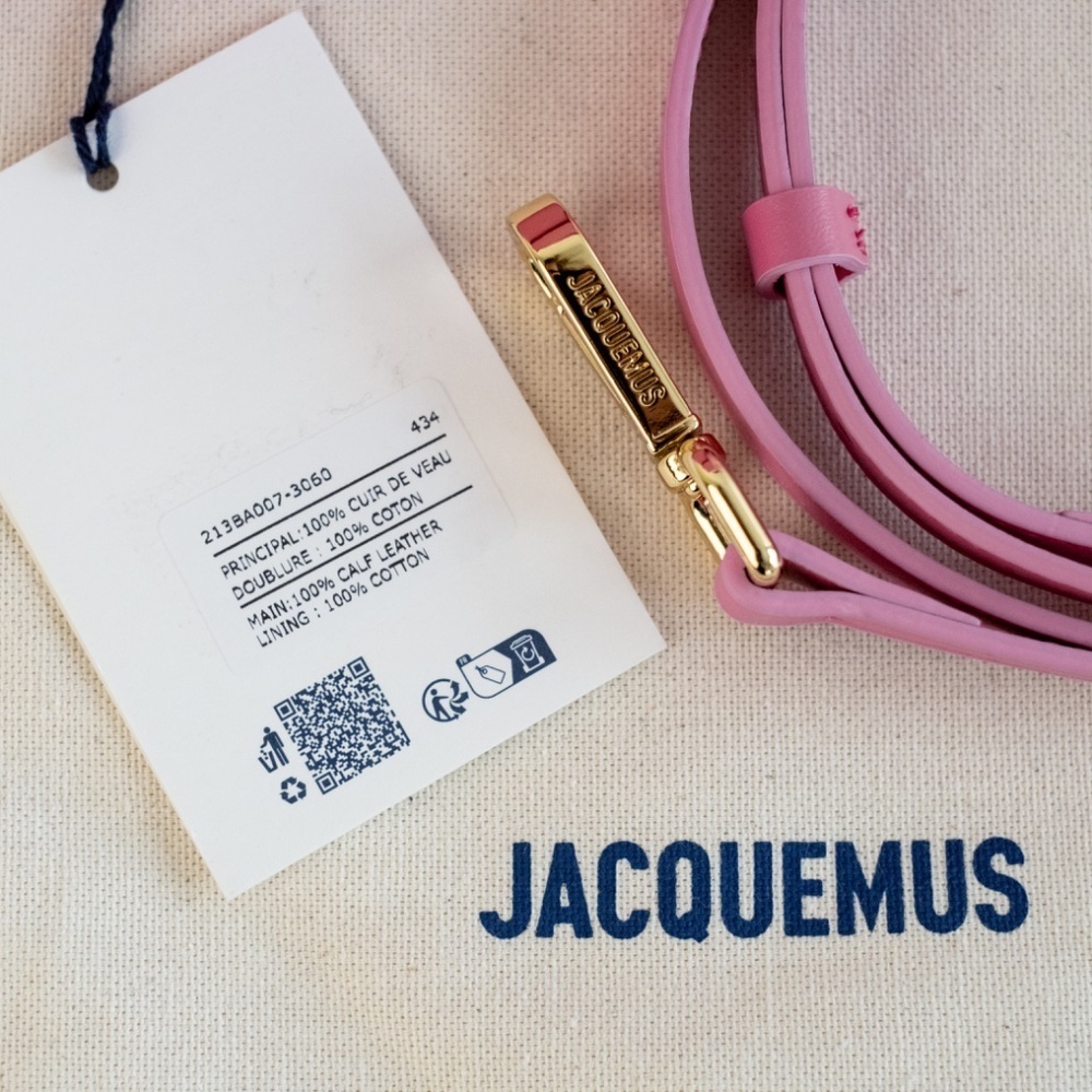 NWT Jacquemus Le Grand Bambino Pink Authentic Pink Leather Crossbody Bag $1190 - Picture 11 of 16
